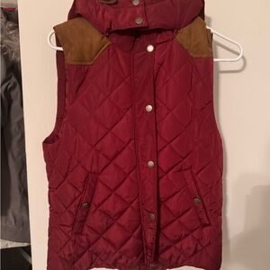 Love Tree Burgundy Quilted Vest